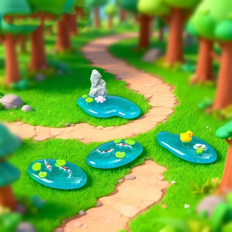 【MA】Mini Resin Pond Ornaments  - огляд і ціна Bonsai Koi Garden