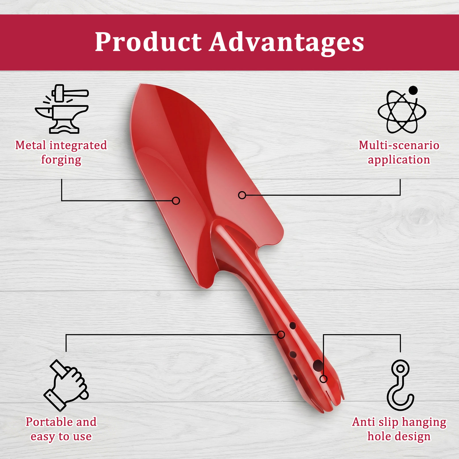 Garden Trowel Rust Resistant M - огляд і ціна Soil Scoop Tool