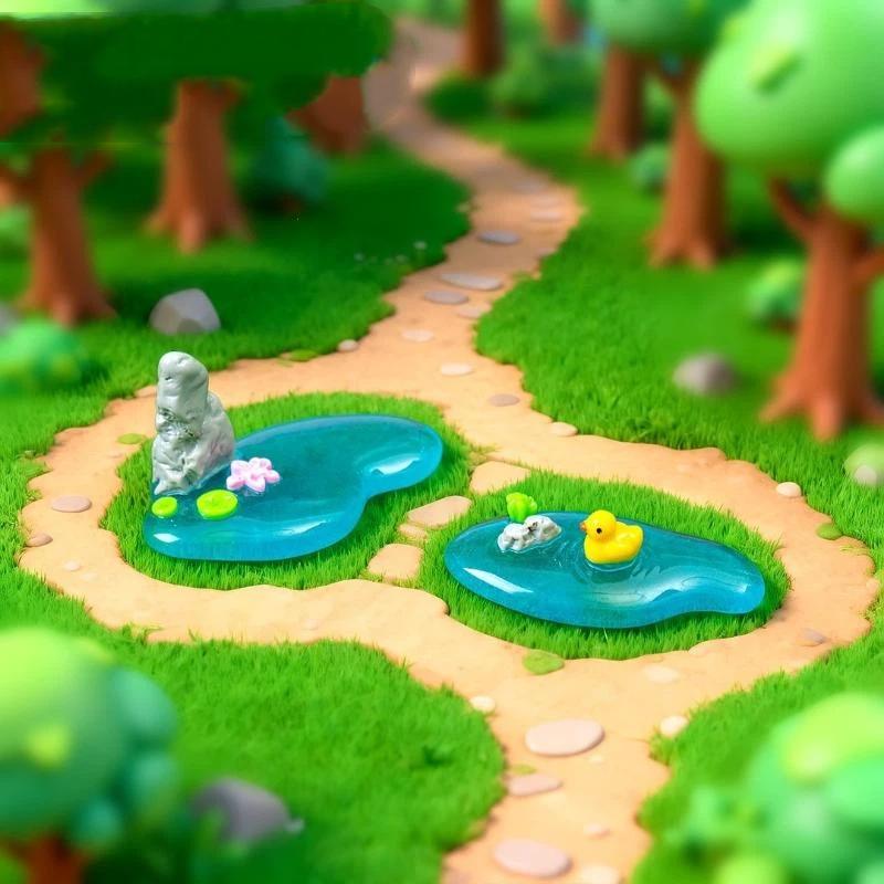 【HG】Mini Resin Pond Ornaments  - огляд і ціна Bonsai Koi Garden